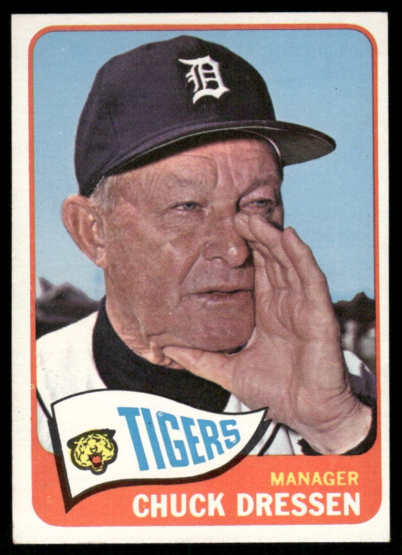NM+/- CHUCK DRESSEN 1965 TOPPS #538 UNCREASED VINTAGE NEAR MINT SHARP TPHLC-4274