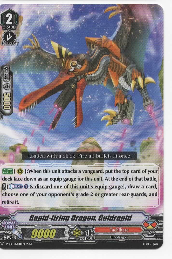 4x Rapid-firing Dragon, Guidrapid V-PR / 0200EN Cardfight TCG Promo Mint