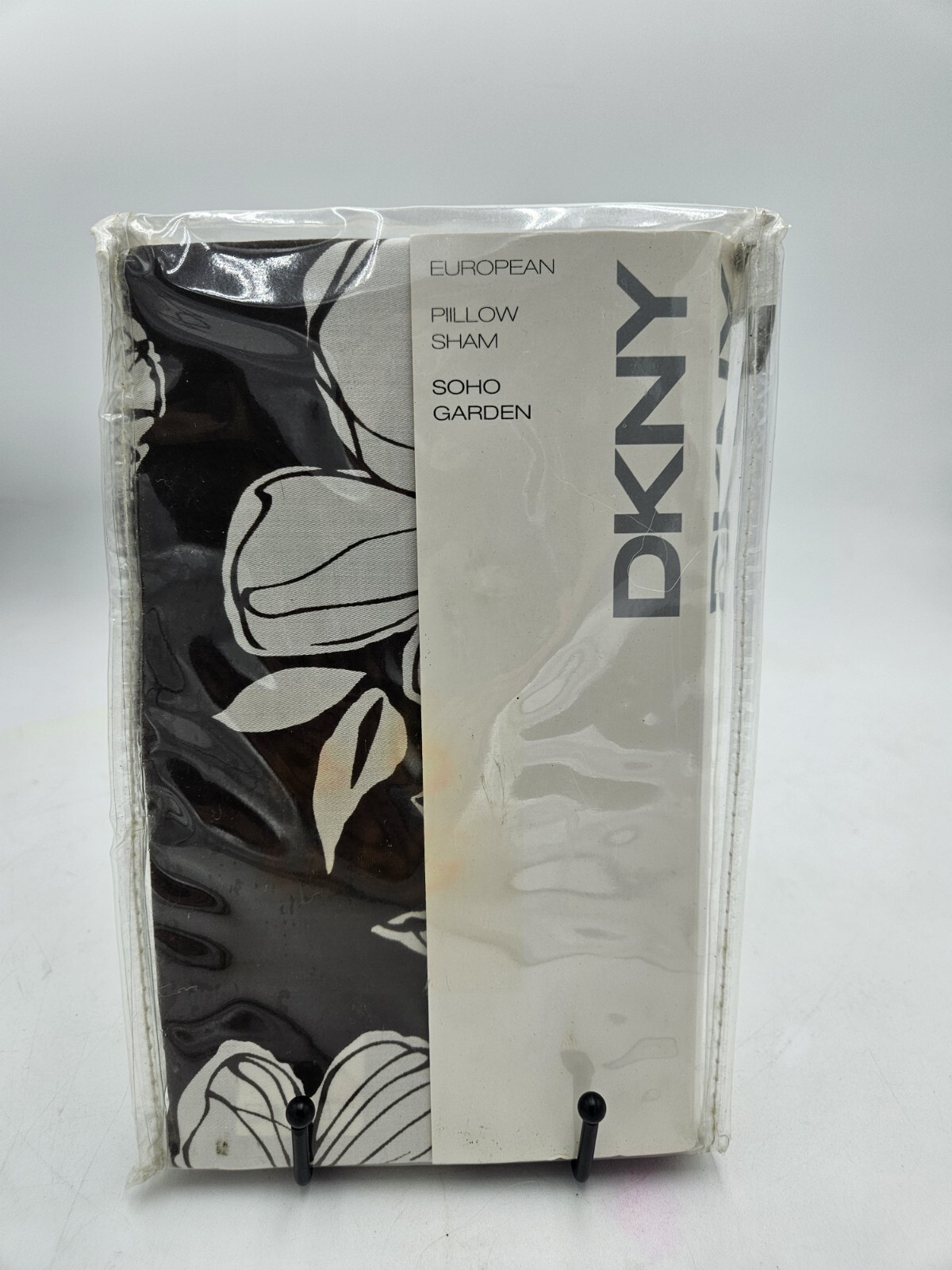 New DKNY European Sham 26"x26" "Soho Garden" Brown White Floral