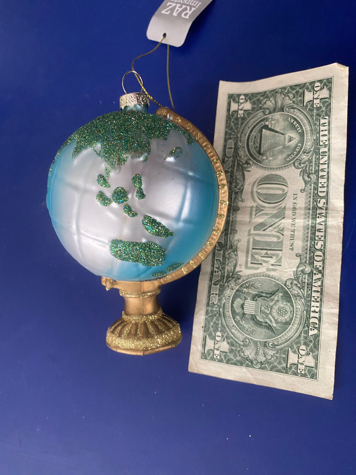 New World Globe Glass Ornament