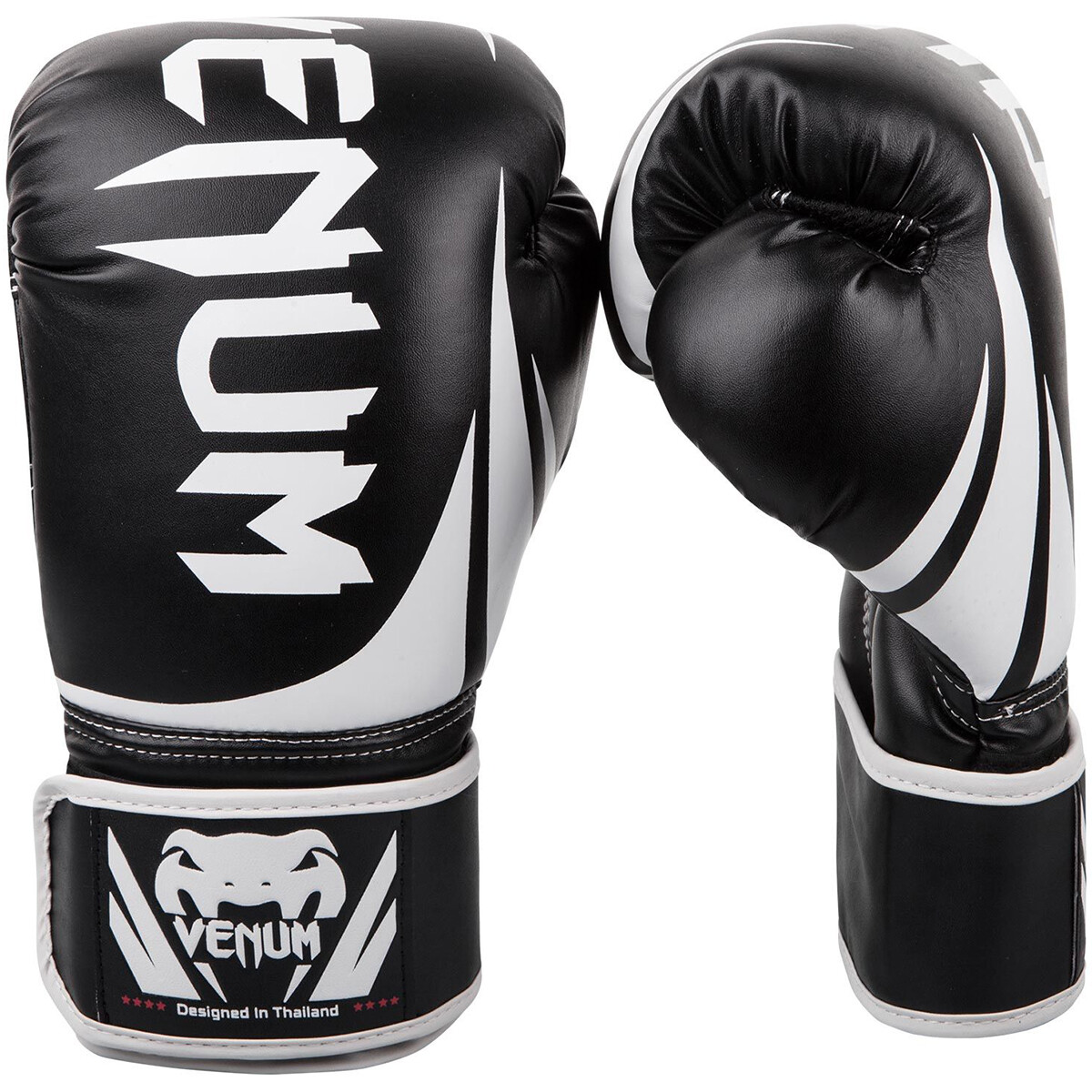 Venum Challenger 2.0 Hook and Loop Training Boxing Gloves - Black