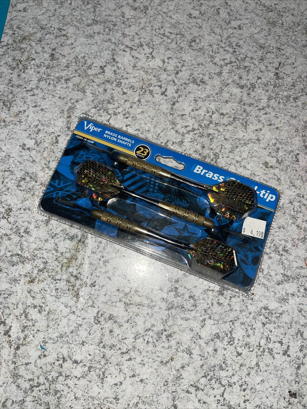 Viper Brass Steel Tip Darts 23 Grams Nylon Shafts GLD Products 26-4230 (WTF4)