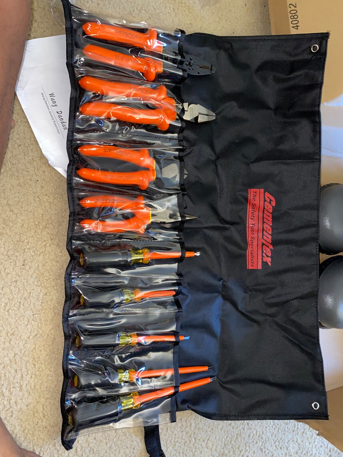 Cementex Basic Electrician's Tool Kit Set of 9 with Roll Case TR-9ELK