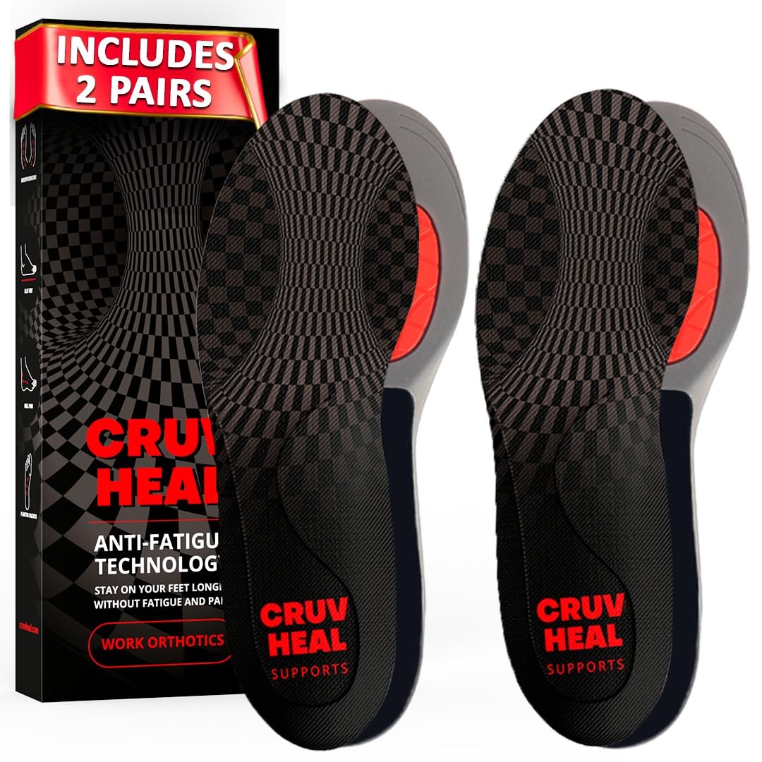 2 Packs of Work Orthotic 2X-Large(Men 14-16.5||Women 15-17.5), 2 Pairs - Gray