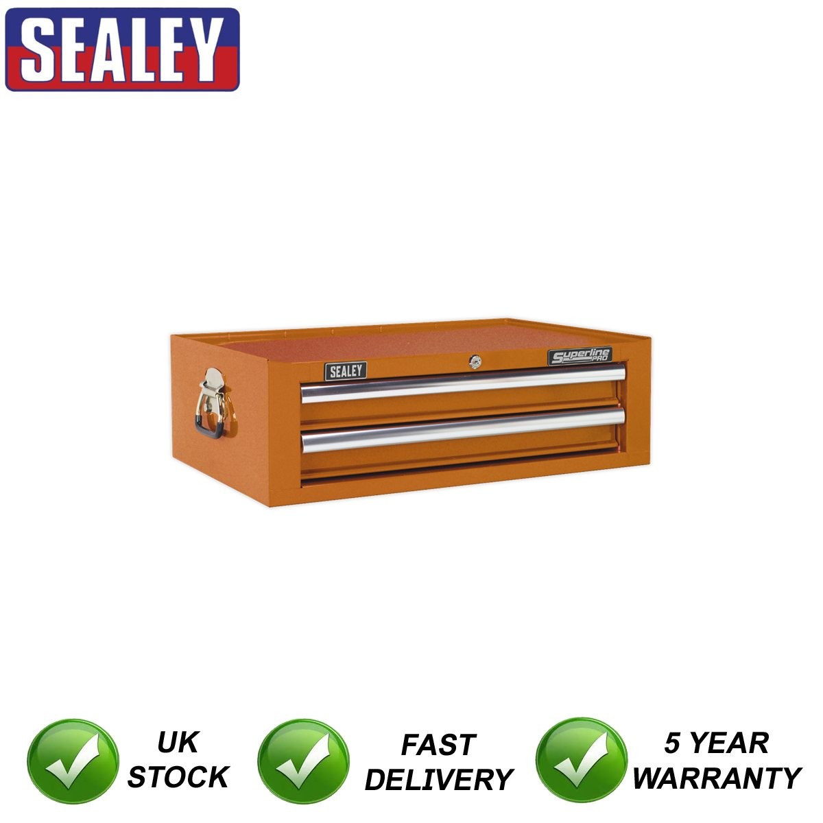 Sealey Superline PRO� Mid-Box Tool Chest 2 Drawer Orange AP26029TO