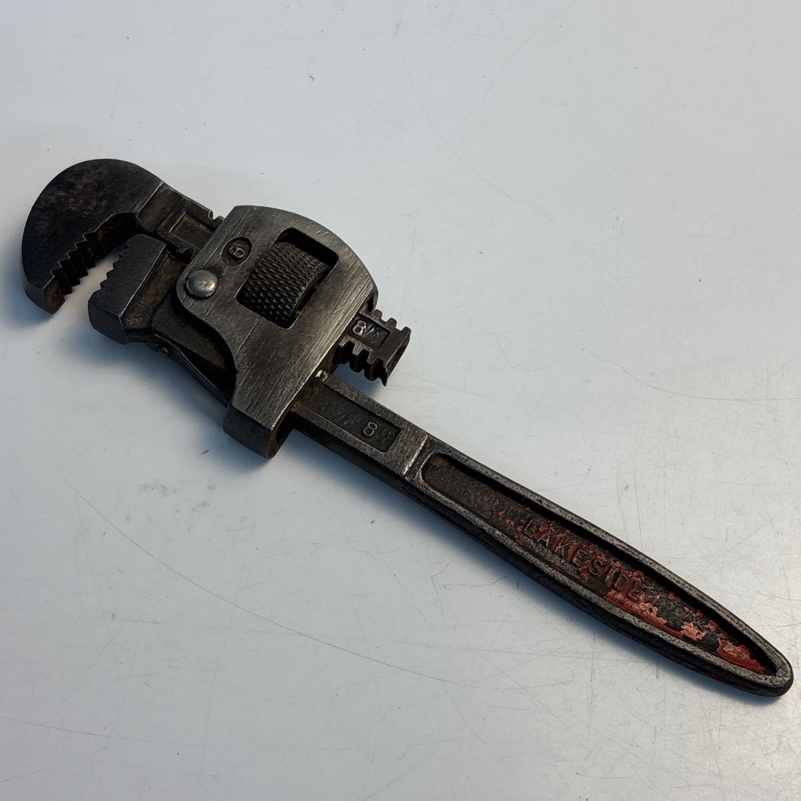 Vintage Lakeside 8 Inch Adjustable Pipe Wrench USA