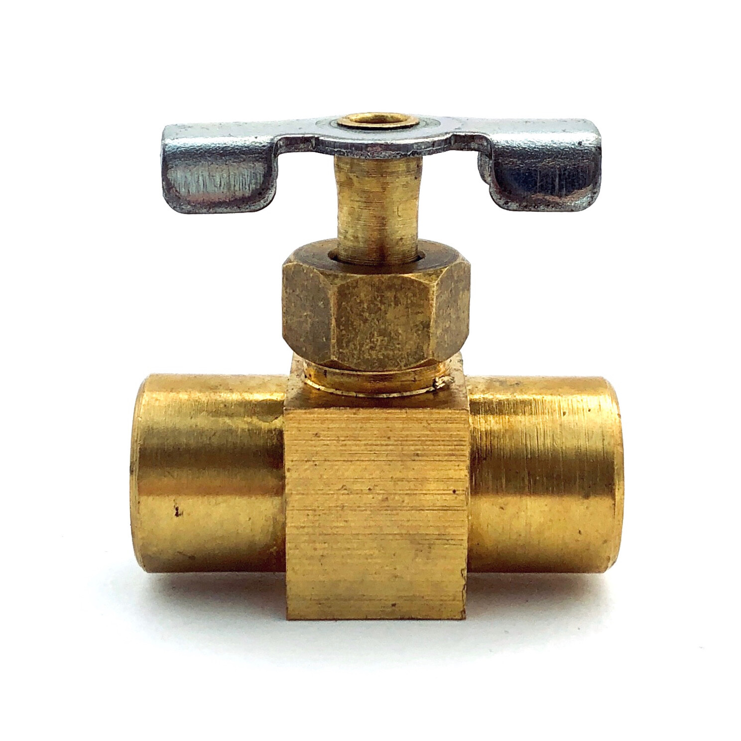 Brass Needle Valve ¼” Female to Female, NPT | Parker NV109P-4 | 1 pc