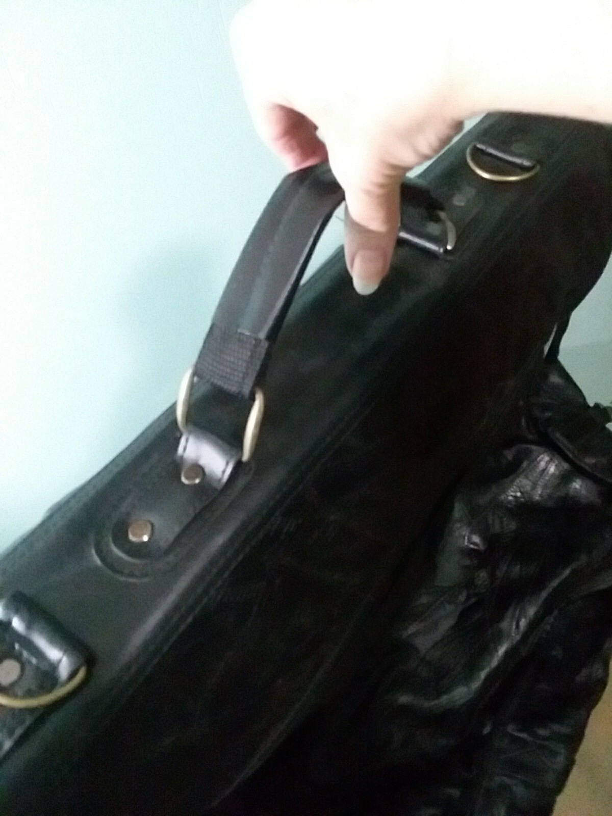 Marine Corps Genuine leather Dress Suit garment Bag /Scholarship Foundation 1962
