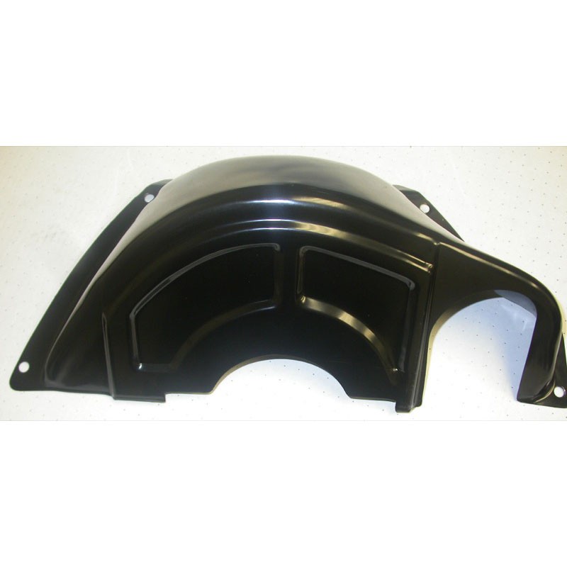RPC Torque Converter Dust Cover R9417BK; Black Steel for 62-Up Chevy Powerglide