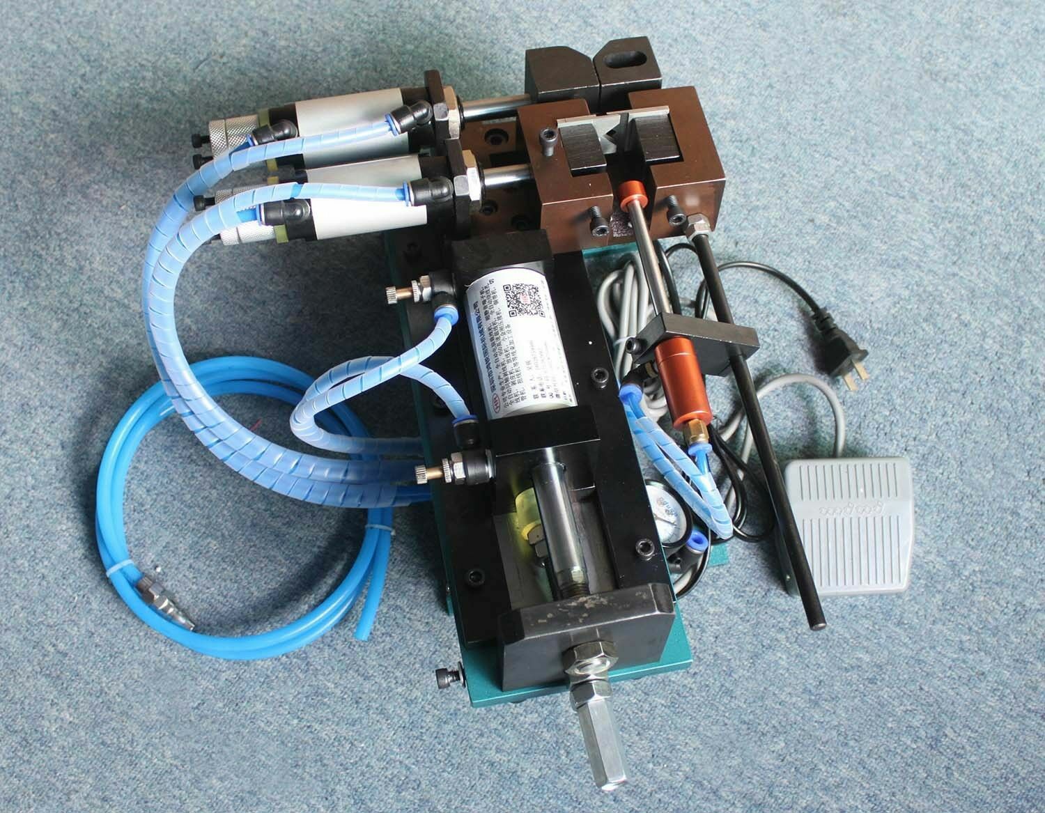 220V Pneumatic Copper Wire Stripping Machine Semi-Automatic Cable Peeling Stripp