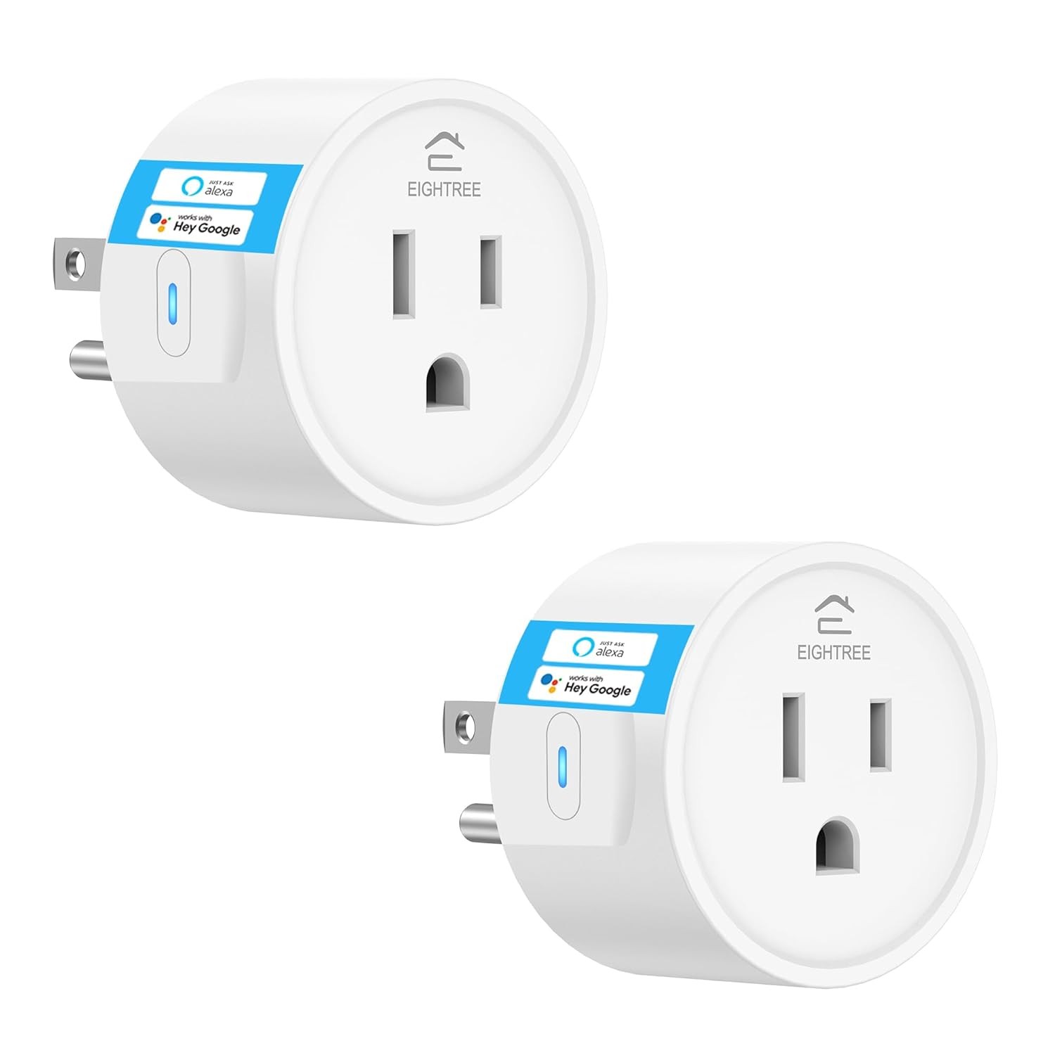 Smart Plug WiFi Outlet Works with Alexa Google Home, Timer Control 2Pack