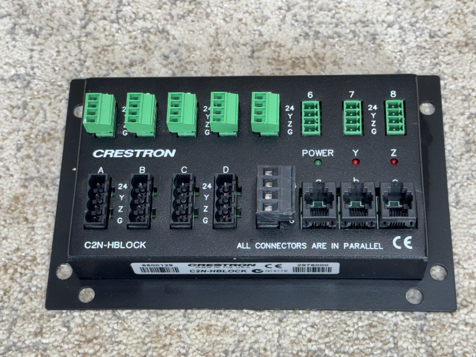 Crestron C2N-HBLOCK Multi-type Cresnet Distribution Block / 5 Connectors