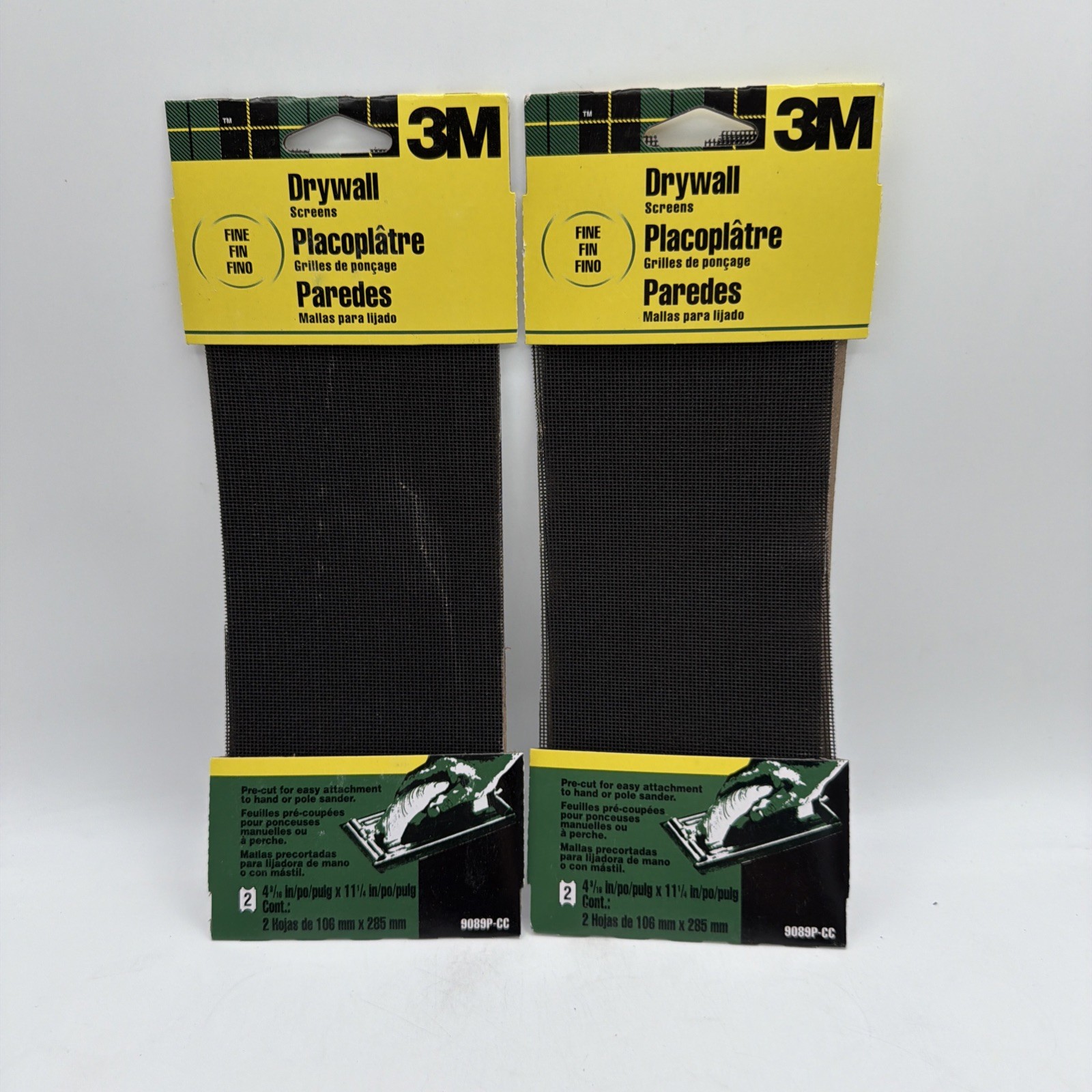 3M Fine Grit Drywall Sanding Screens 4-3/16" x 11-1/4" 2 Pack
