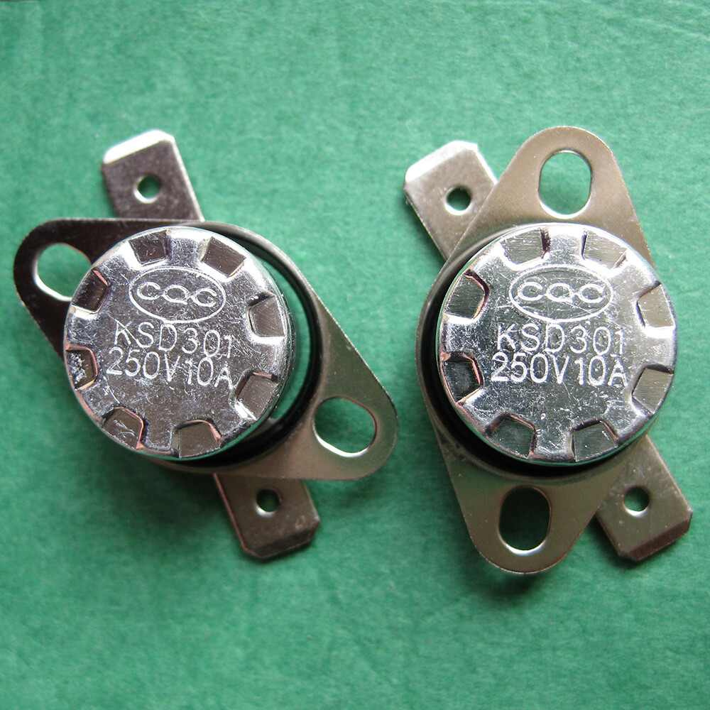 2pcs KSD301 60°C / 140°F Degree Celsius N.C. Temperature Switch Thermostat