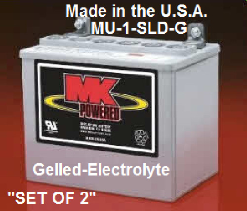 MK GEL Battery - Set of 2 - 12V 31.6AH - MU-1 SLD G - Made In USA