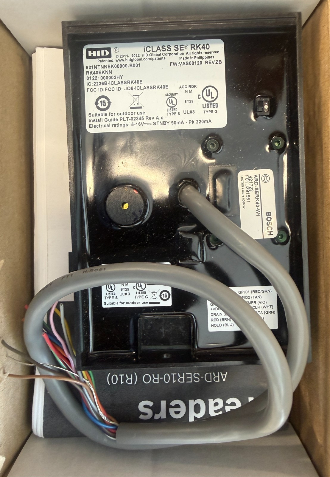Bosch ARD-SERK40-W1 LECTUS Secure 5000 W1 iCLASS Reader