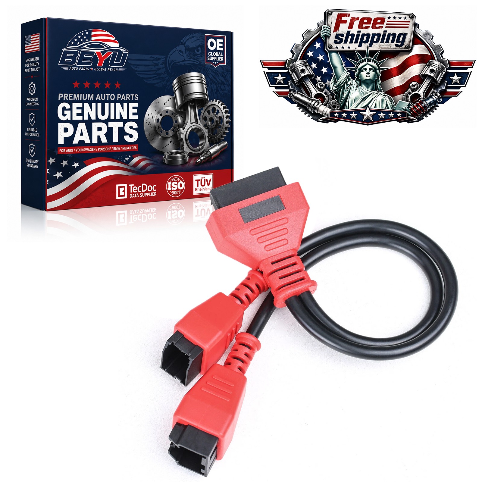 OBD2 SGW Bypass Cable for Dodge Ram Jeep Fiat Chrysler - 12+8 Adapter Connector