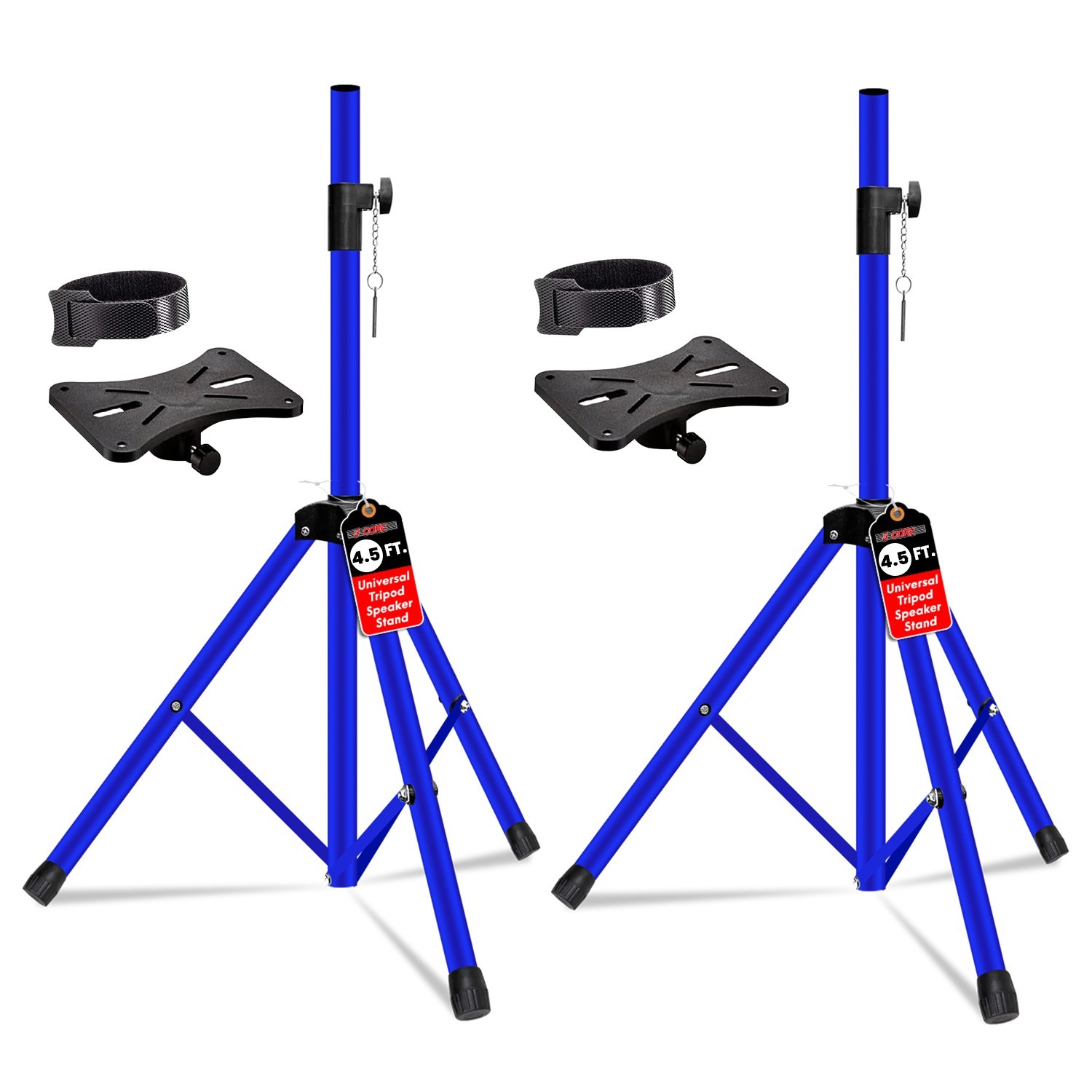 5Core Speaker Stand Pair Adjustable Tripod 54 Inch 132 lbs Capacity 35mm Mount