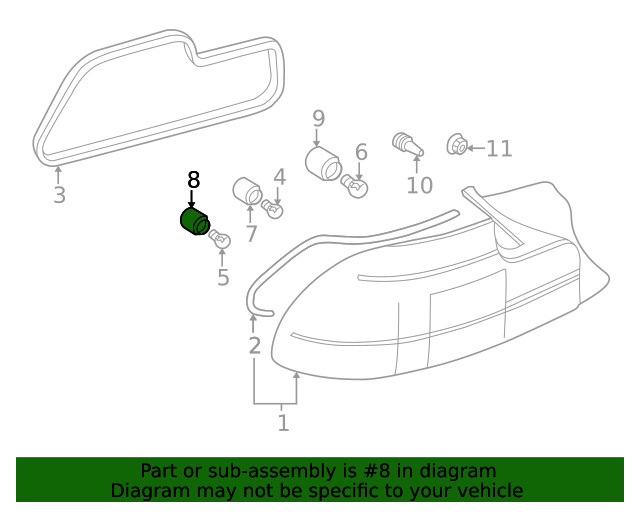 Genuine BMW Tail Lamp Assembly Socket 63-21-1-379-397