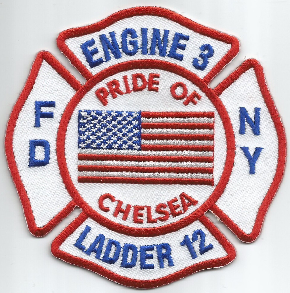 New York City - FDNY Engine-3 / L-12 "Chelsea - New", NY (4" x 4") fire patch