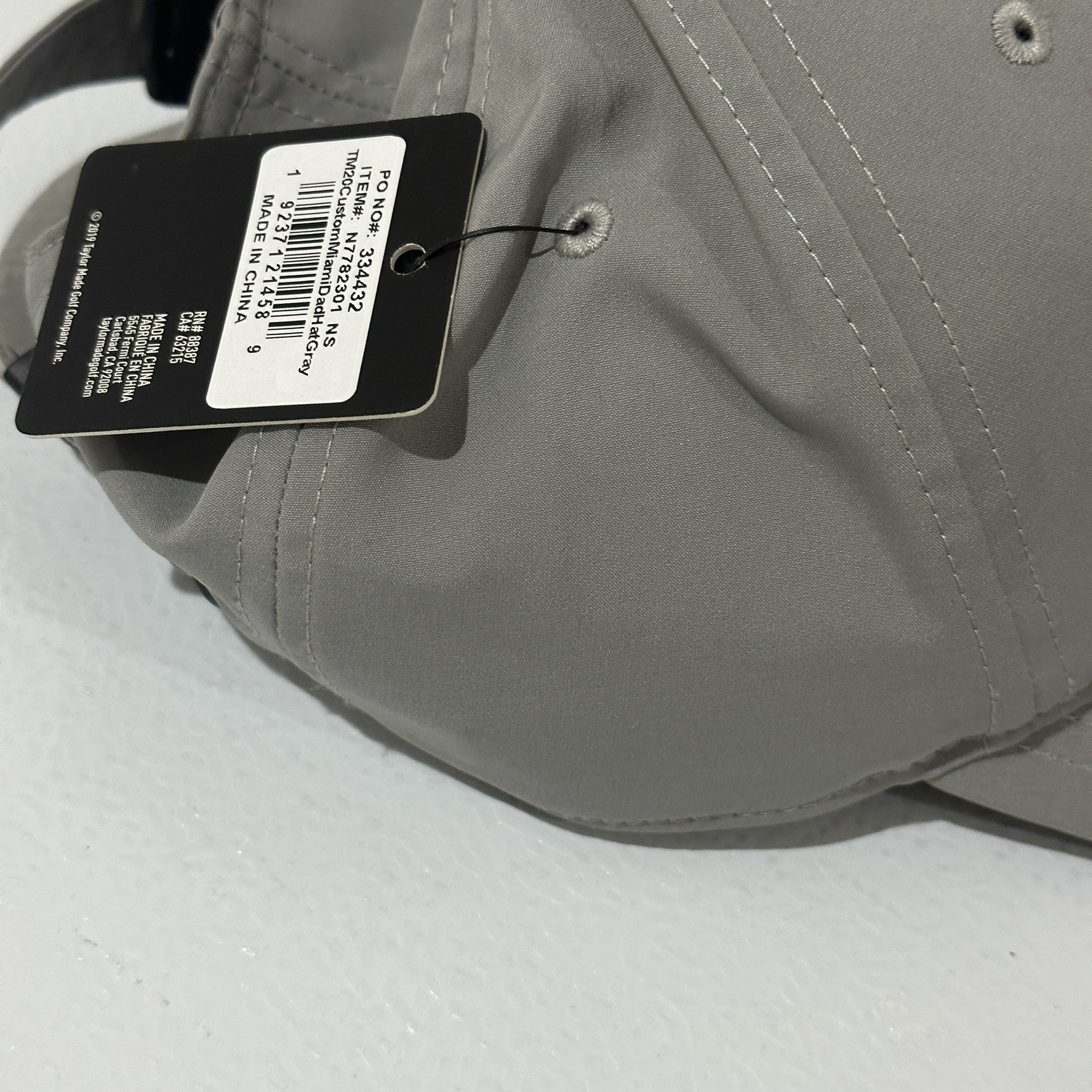 NWT Taylor Made Golf Hat Men's One Size Gray 1924