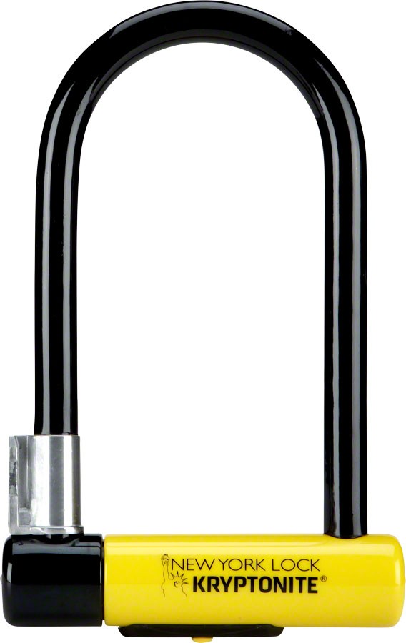 Kryptonite York U-Lock 4x8 Keyed Black Bike Lock High-Security Steel, Transit