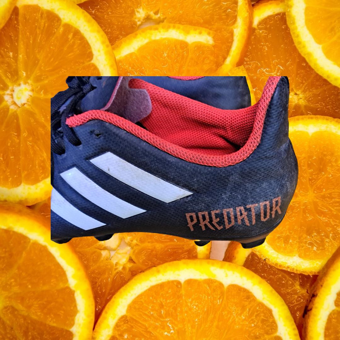 Adidas Black, White and Red Predator Cleats Size 7