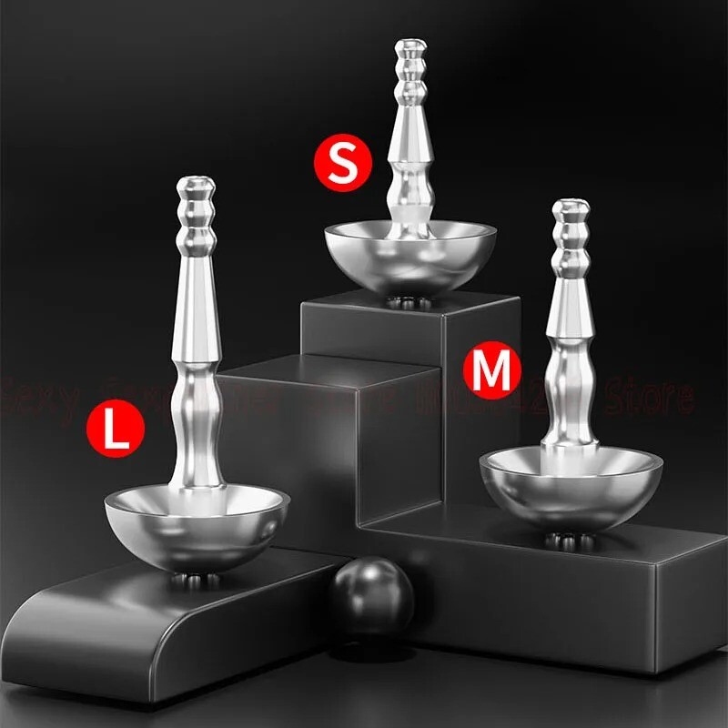 Stainless Steel Dilator Sounding Metal Urethral Stretching Penis Hollow Plug Men