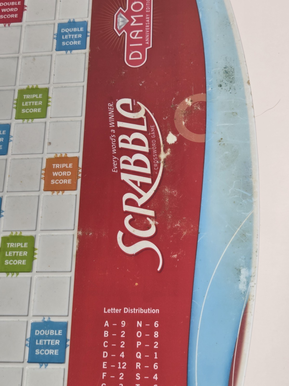 Scrabble Diamond Anniversary Edition Folding Travel Case 100% Complete Game