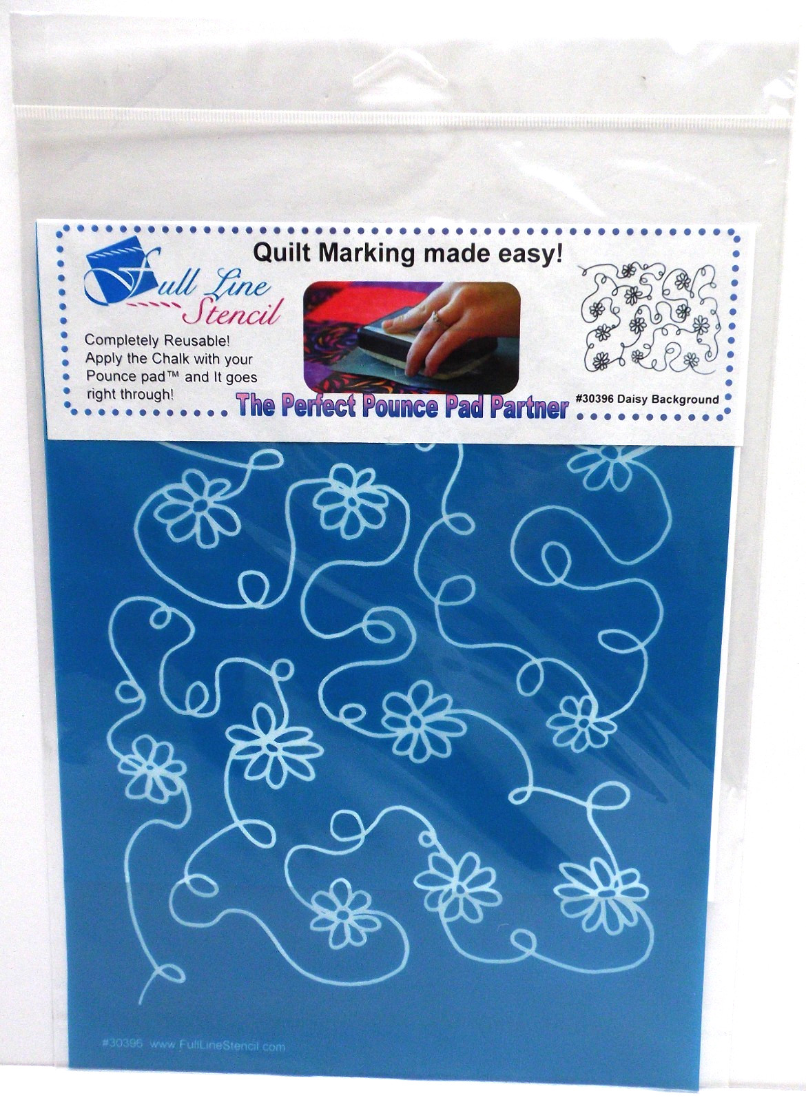 FULL LINE STENCIL Daisy Chain Background. 30396. Reusable, Quilting, Daisies.