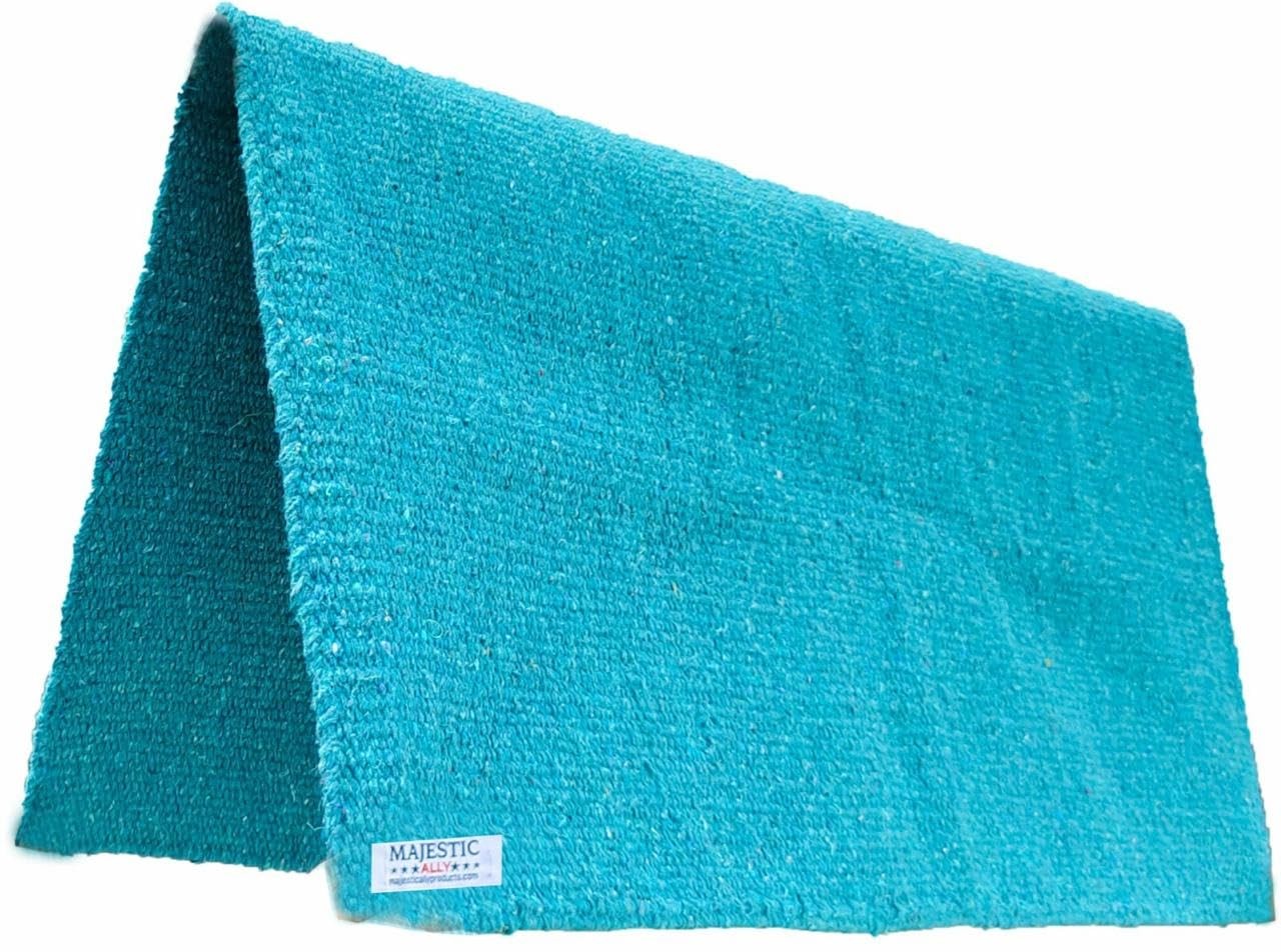 Solid Color 34"x 36" Traditional Acrylic Saddle Blanket with Hemline Edges-3....