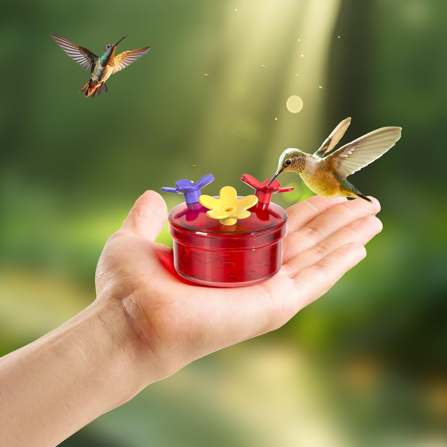 2 Pack Window Hummingbird Feeder, Small Feeder for 2PC-Pink