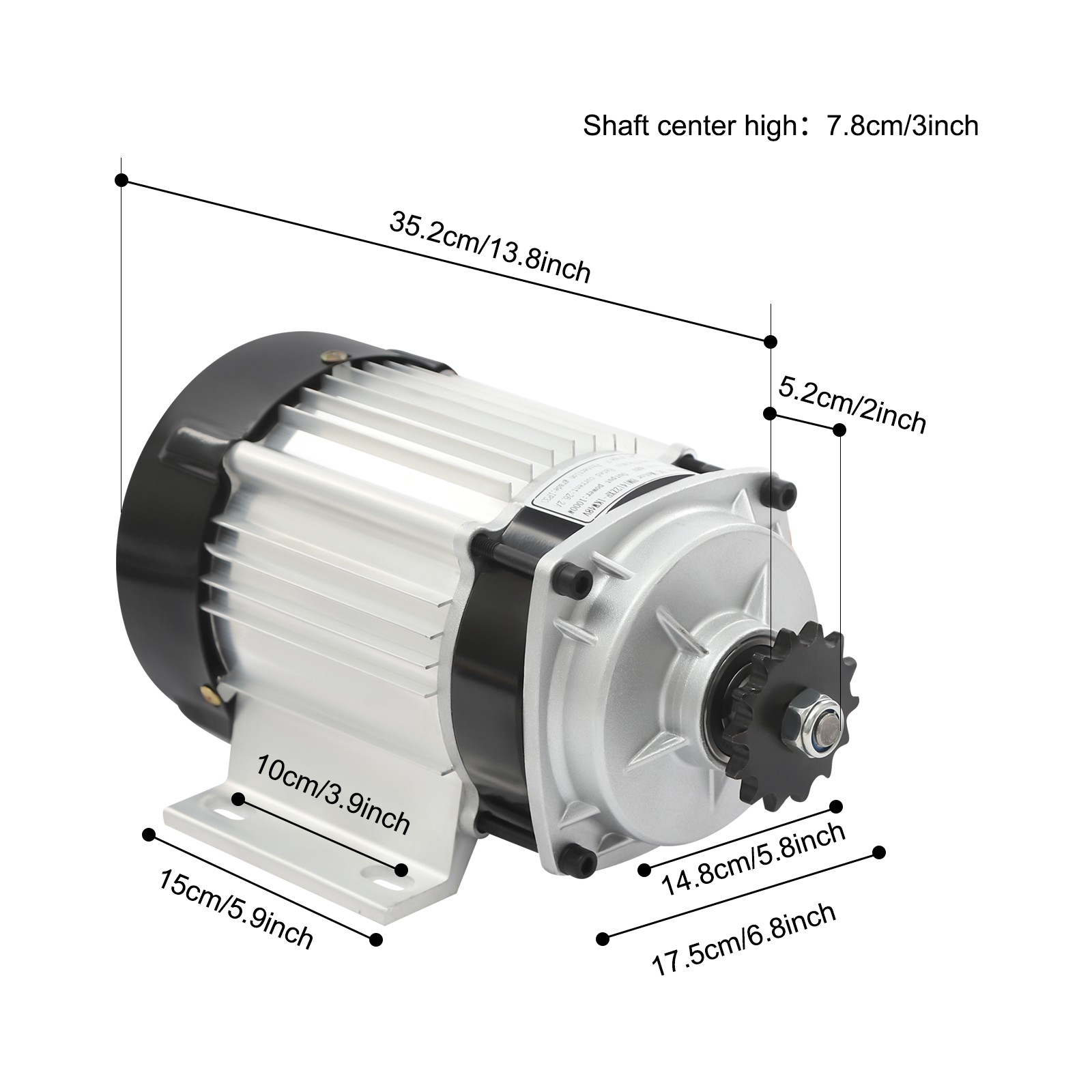 48V 1000W E-Bike Conversion Kit, Brushless Motor for Tricycle Bicycle Scooter~