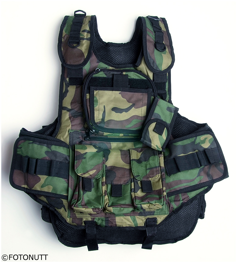 Standard Woodland CAMO 4+1 TACTICAL Paintball WOODSBALL VEST scenario USA seller