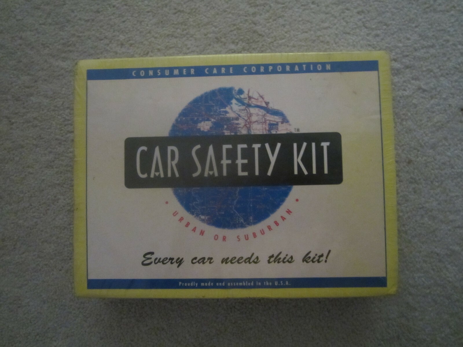 Car Safety Kit Complete consumer care corporation made in USA Vintage new sealed