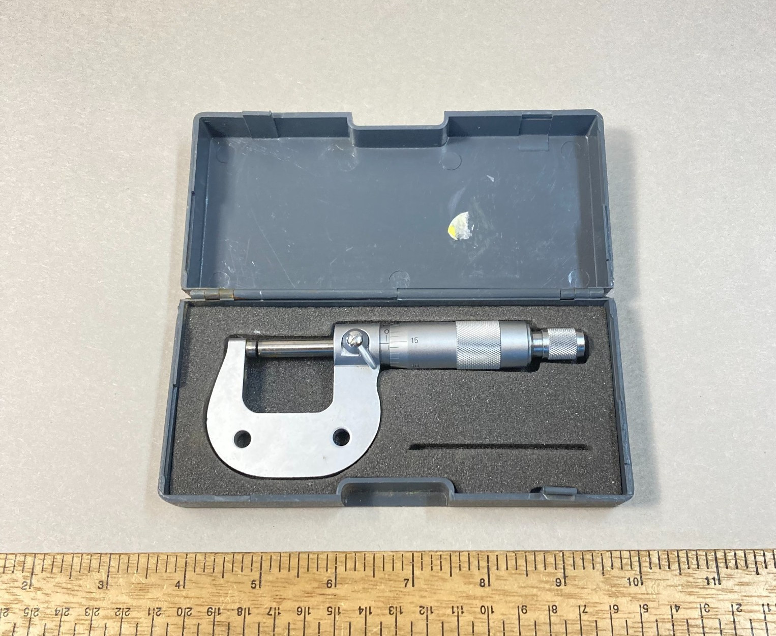 Micrometer Outside 0-1" Thimble Lock Ratchet Stop #9618 w/ Case