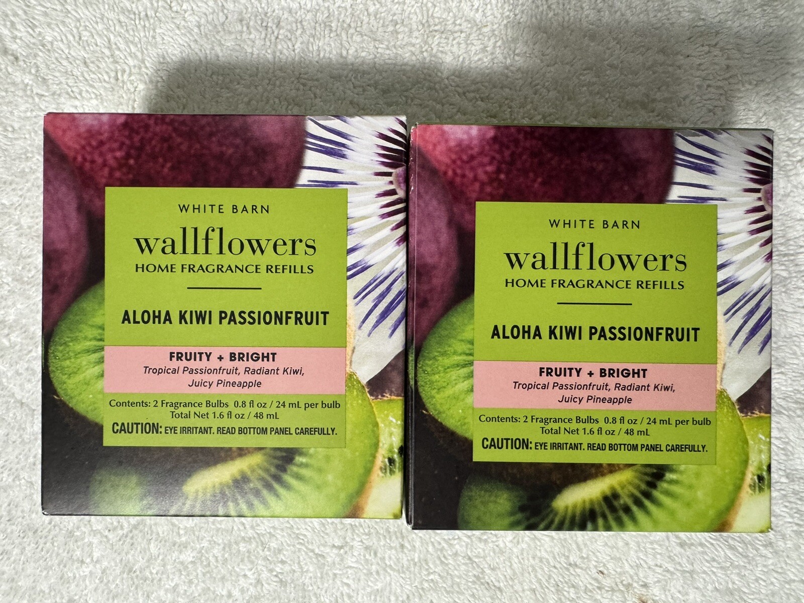 Bath & Body Works Wallflowers NEW Refill Plug-Ins Lot 4 ALOHA KIWI PASSIONFRUIT