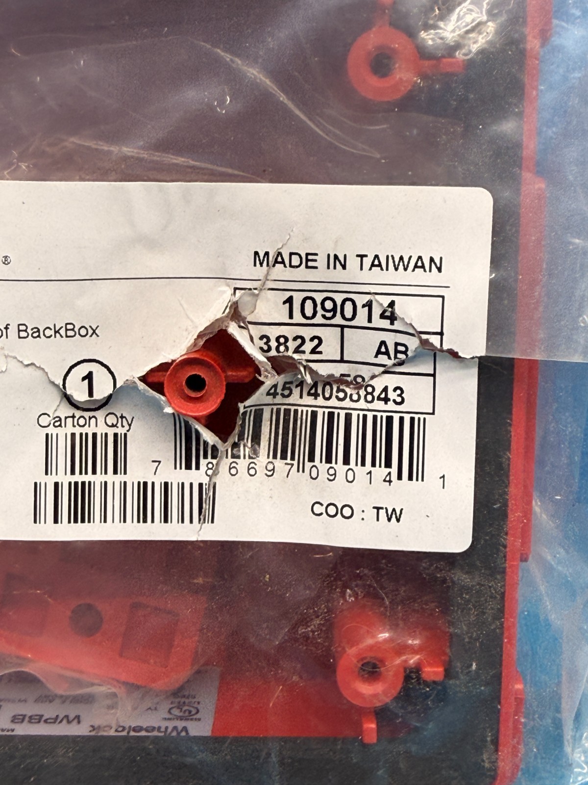 Eaton WPBB-R Wheelock Weatherproof Back Box Red
