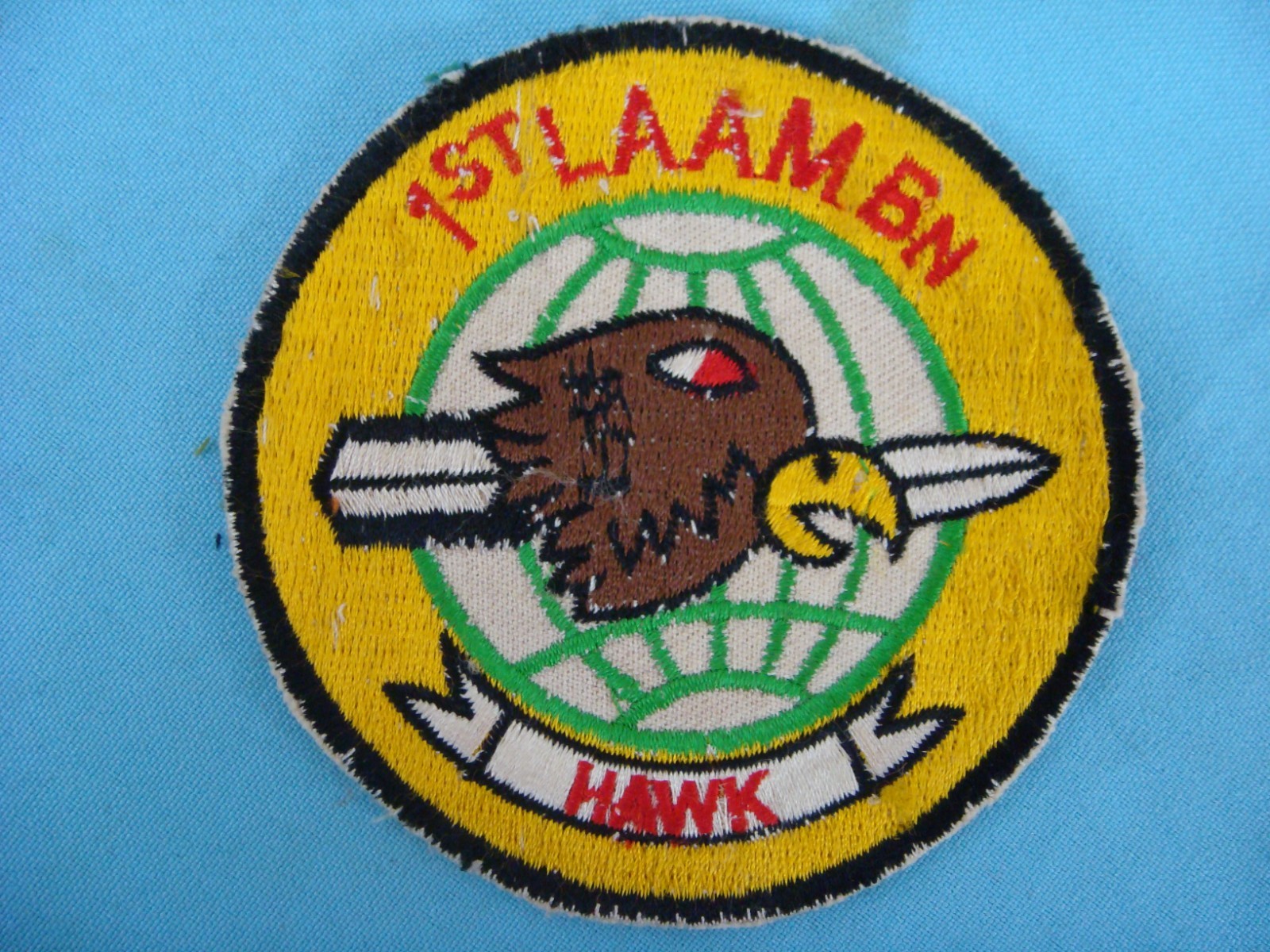 VIETNAM WAR PATCH, US 1st LIGHT ANTI AIRCRAFT MISSILE BATTALION HAWK