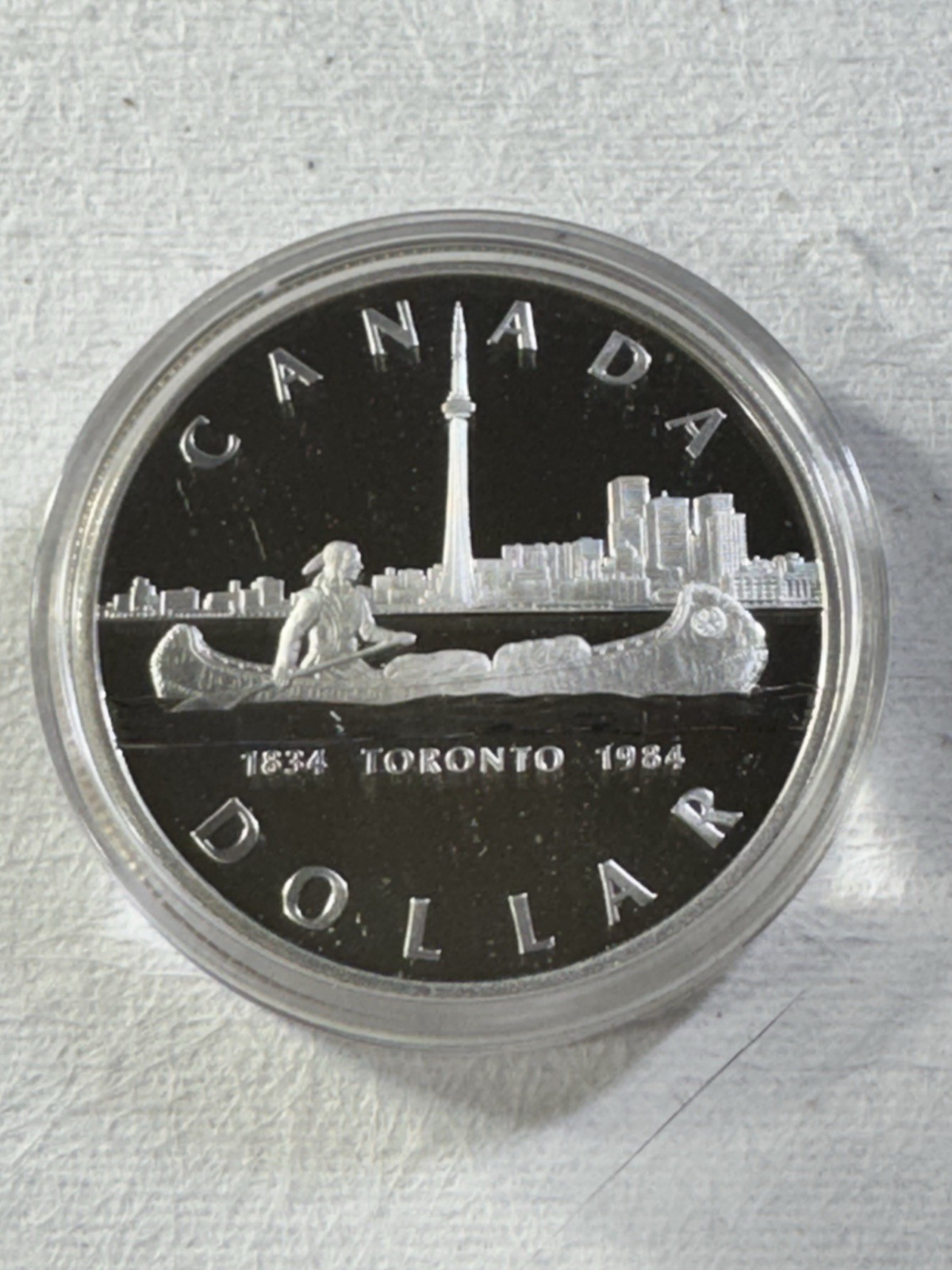 1984 Canada 1 Dollar Silver Proof Coin Toronto