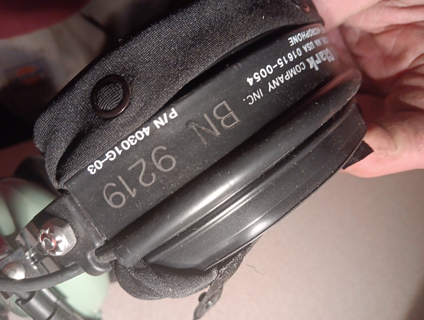 David Clark Aviation Headphones w/mic.