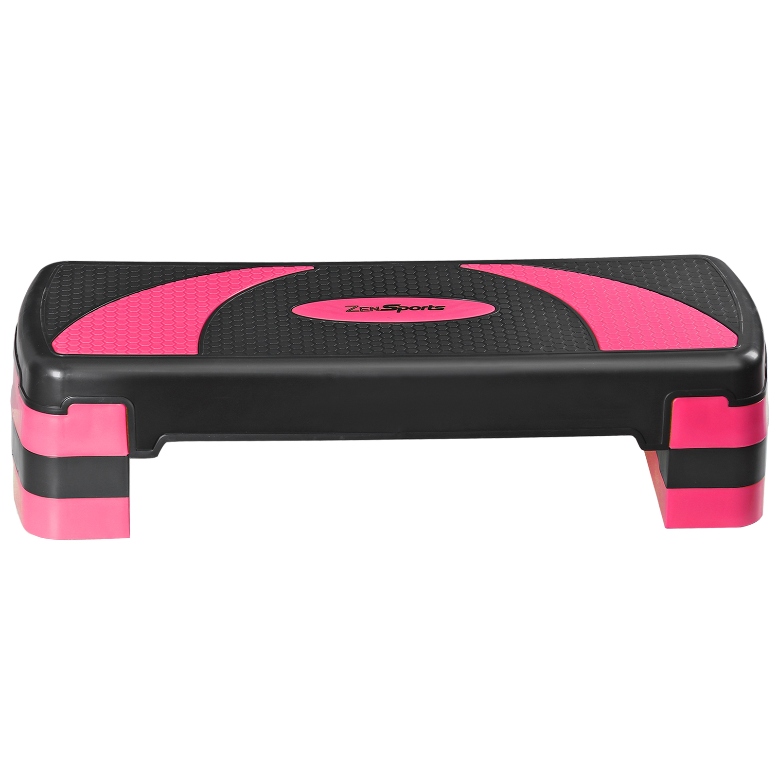 Step Aerobic Platform w/4 Stackable Riser Exercise Step Adjust 4"-6''-8'' Pink