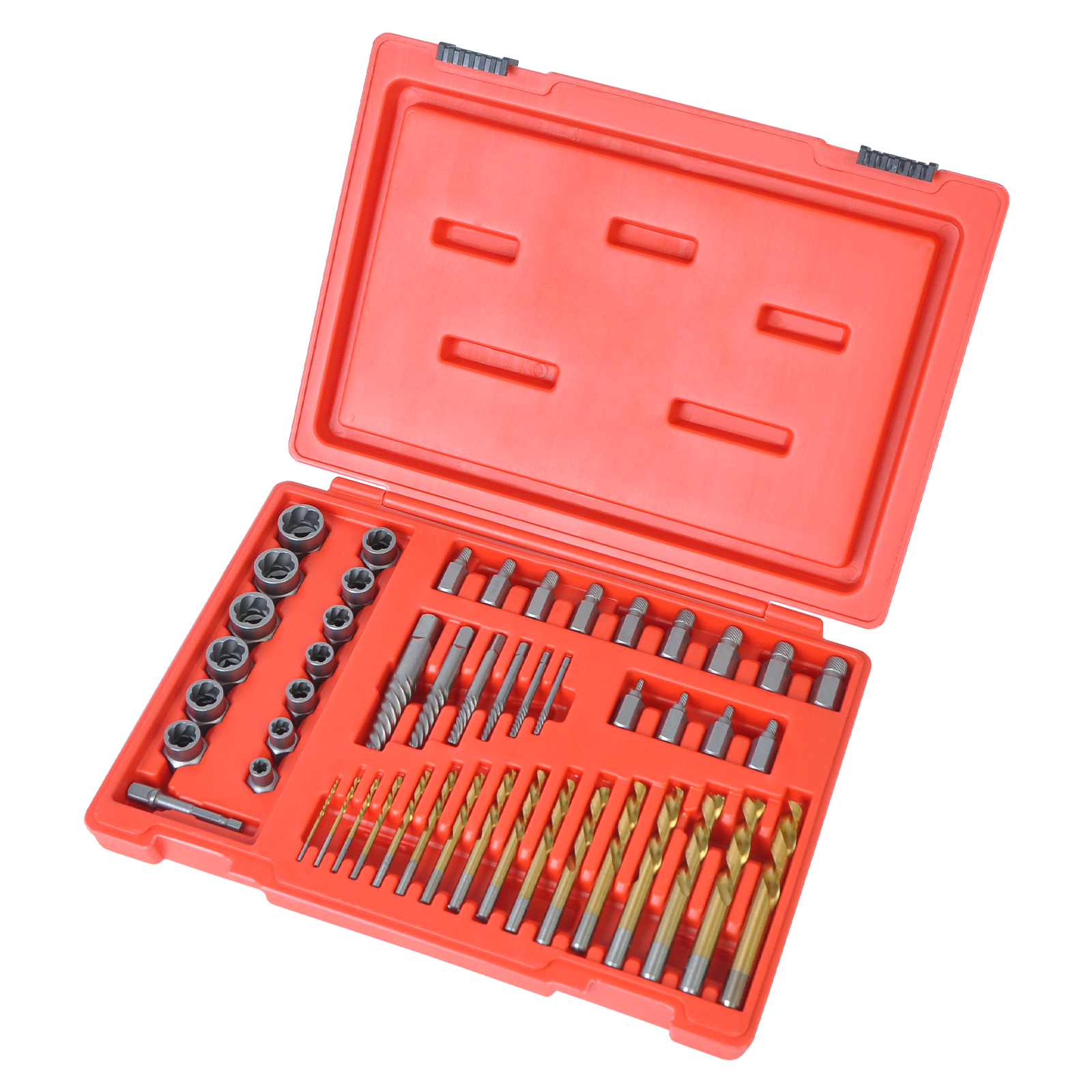49pcs Master Extractor Tool Set, Screw Bolt & Nut Extraction Set, Drill Bit Set