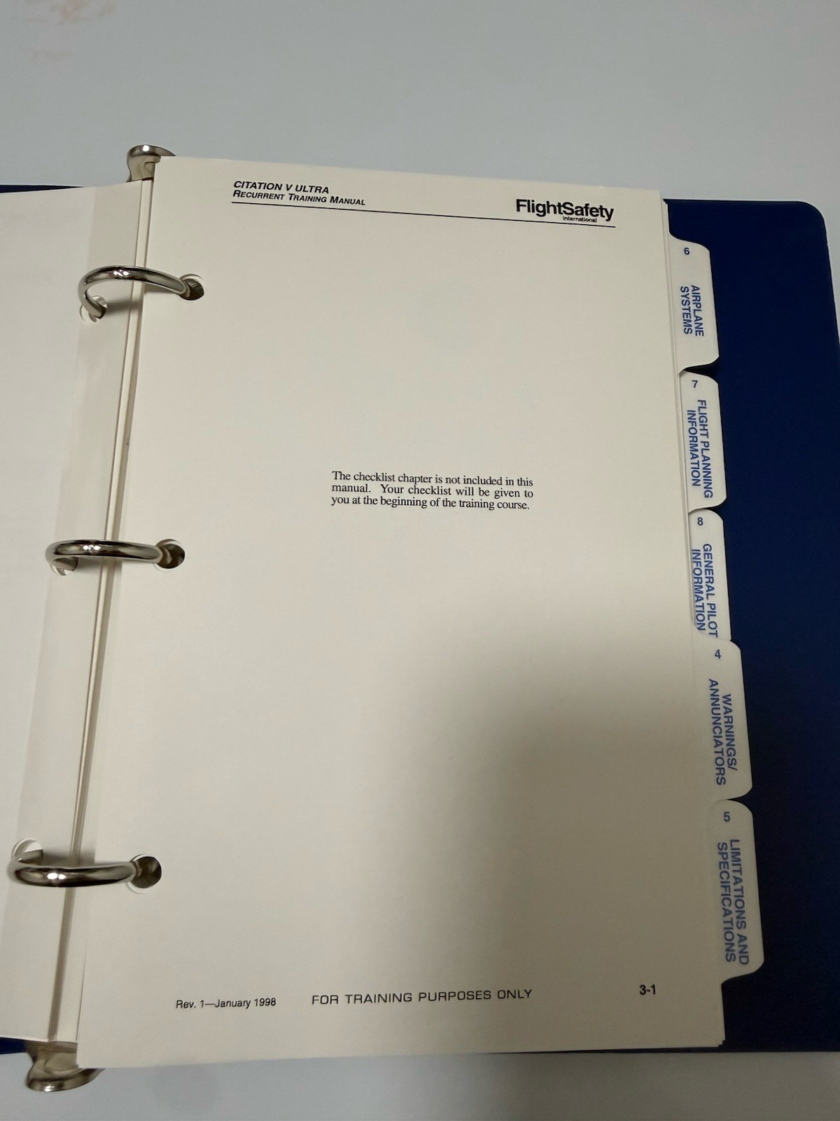 FlightSafety Citation V Ultra Recurrent Training Manual