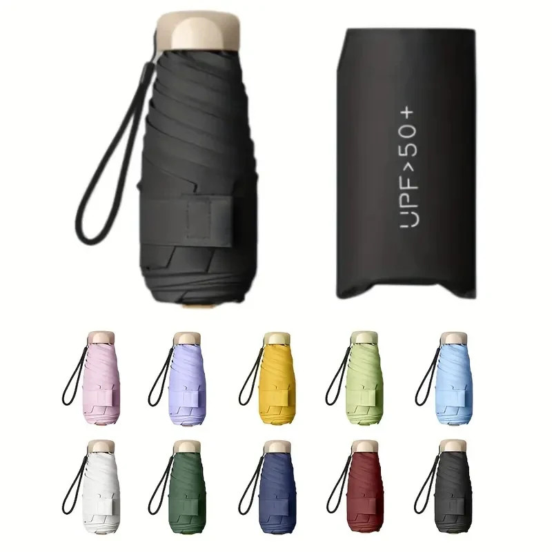 Ultra-Light UV Protection Umbrella - Compact, Foldable Design with Stainless Ste