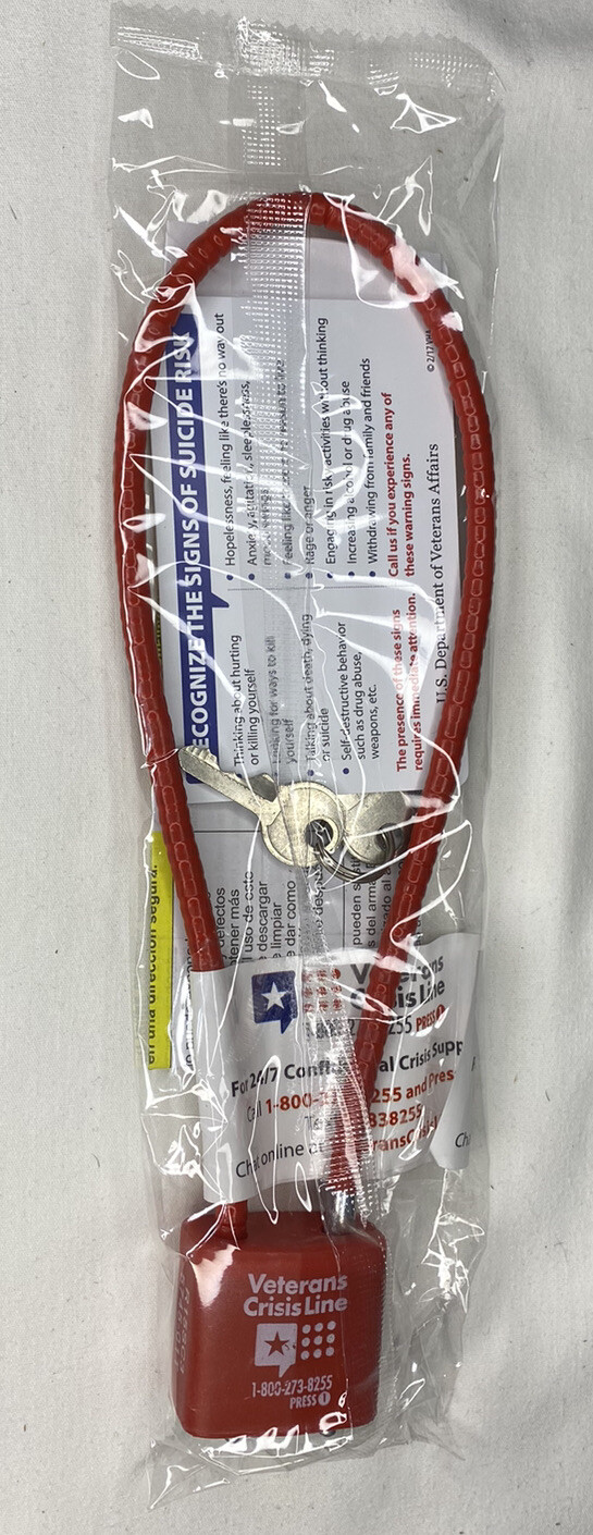 Regal Gun Cable Locks R15SC3, 5745-01T, Red New 2 Keys