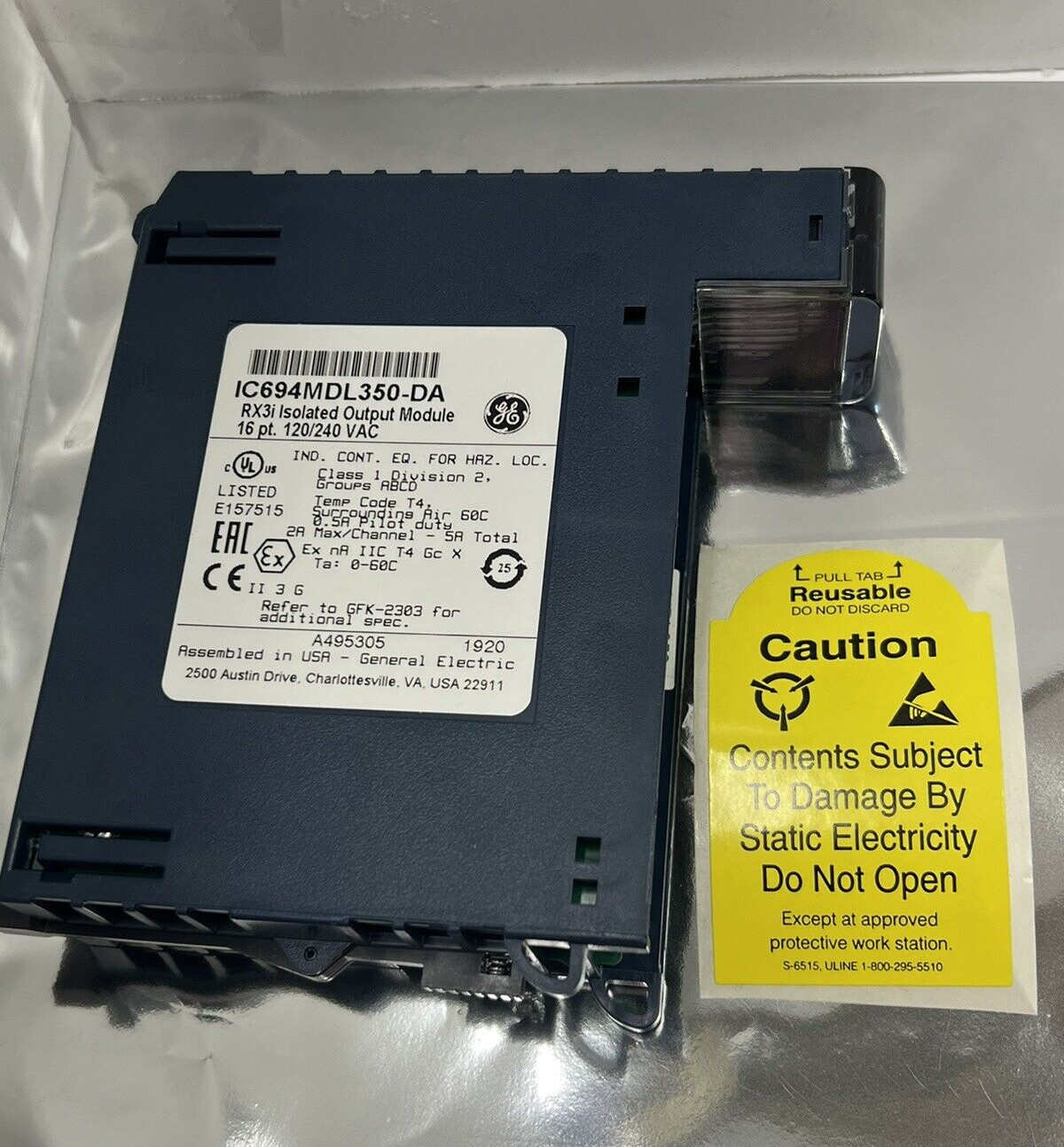 NEW GE IC694MDL350-DA RX3i Isolated Output Module 16pt. 120/240 VAC