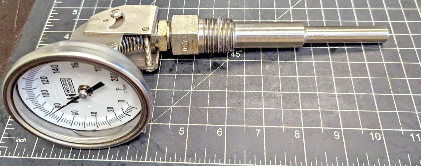 Weiss Stainless Bi-Metal Thermometer 0~ 200°F 6” Stem Liquid Fill 1” NPT [Z2B3]