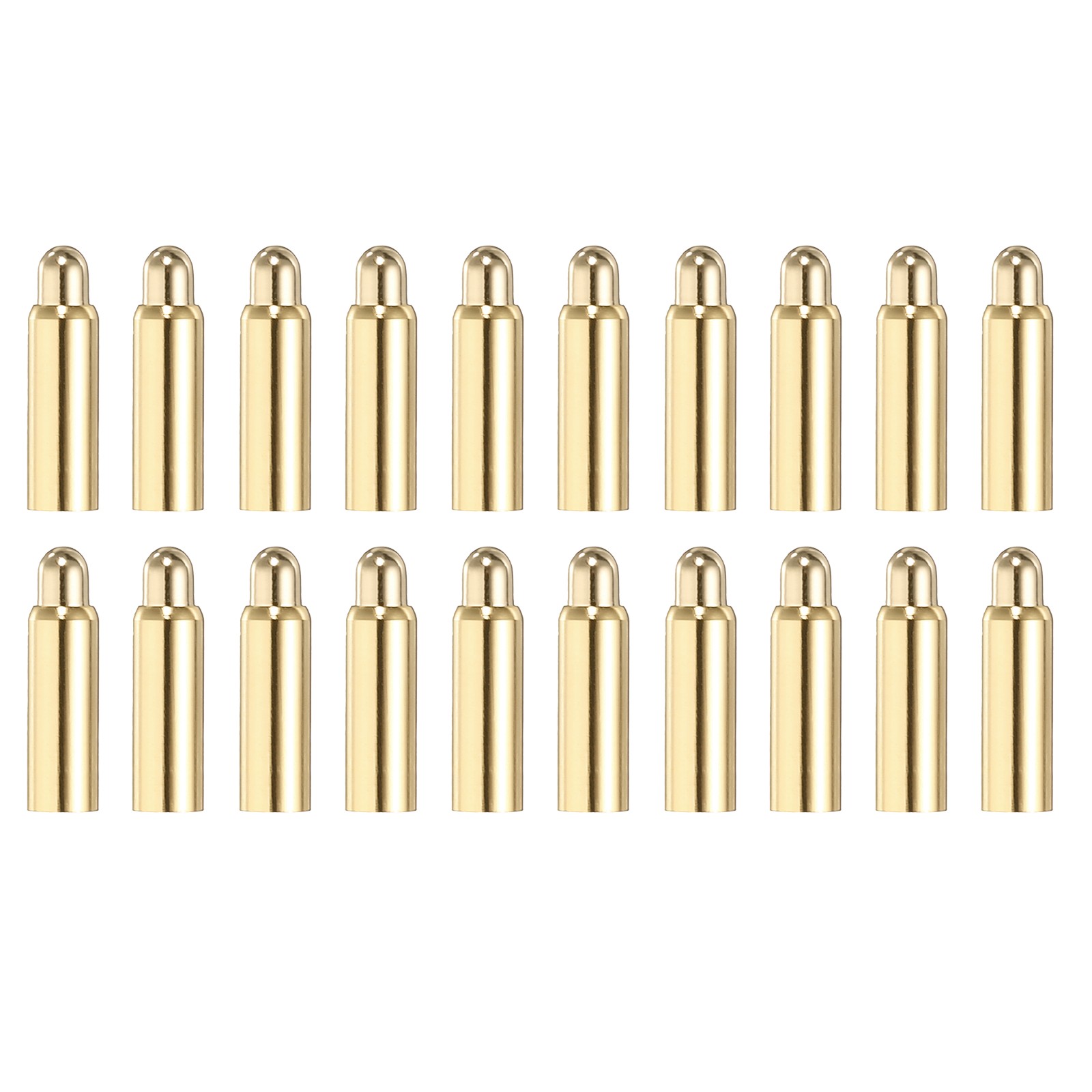 20Pcs 11mm Spring Test Probe Pin, Gold Plated Spring Loaded Thimble Pins