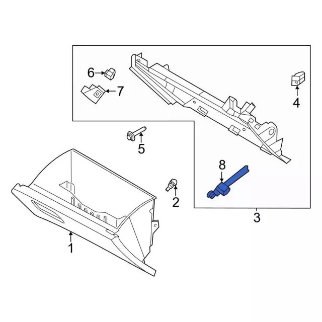 Genuine Ford Glove Box Support M2DZ7806200A